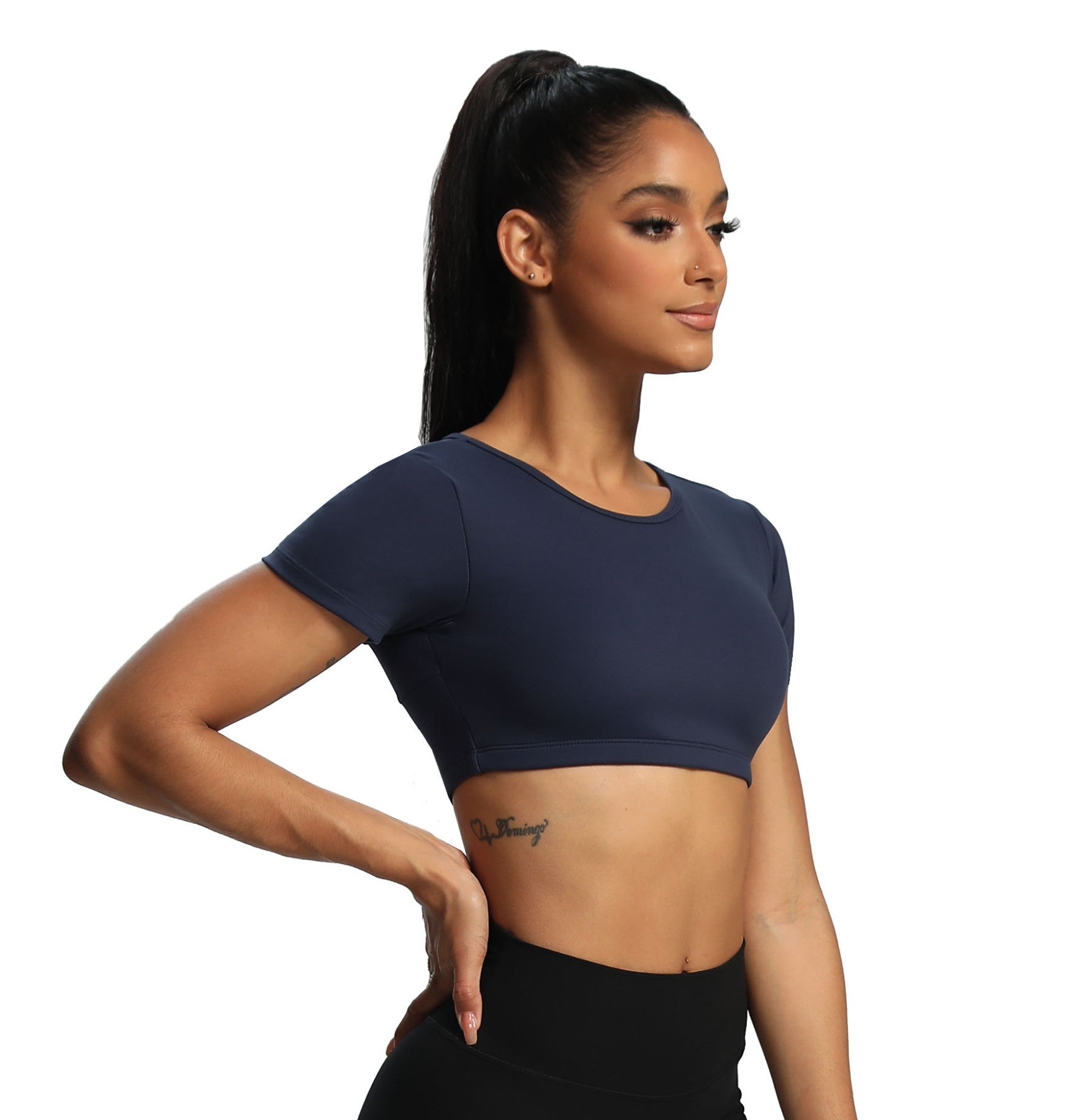 Aoxjox "Clarissa" Crop Top Short Sleeve