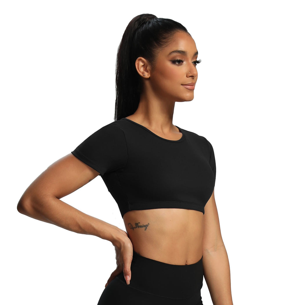Aoxjox "Clarissa" Crop Top Short Sleeve