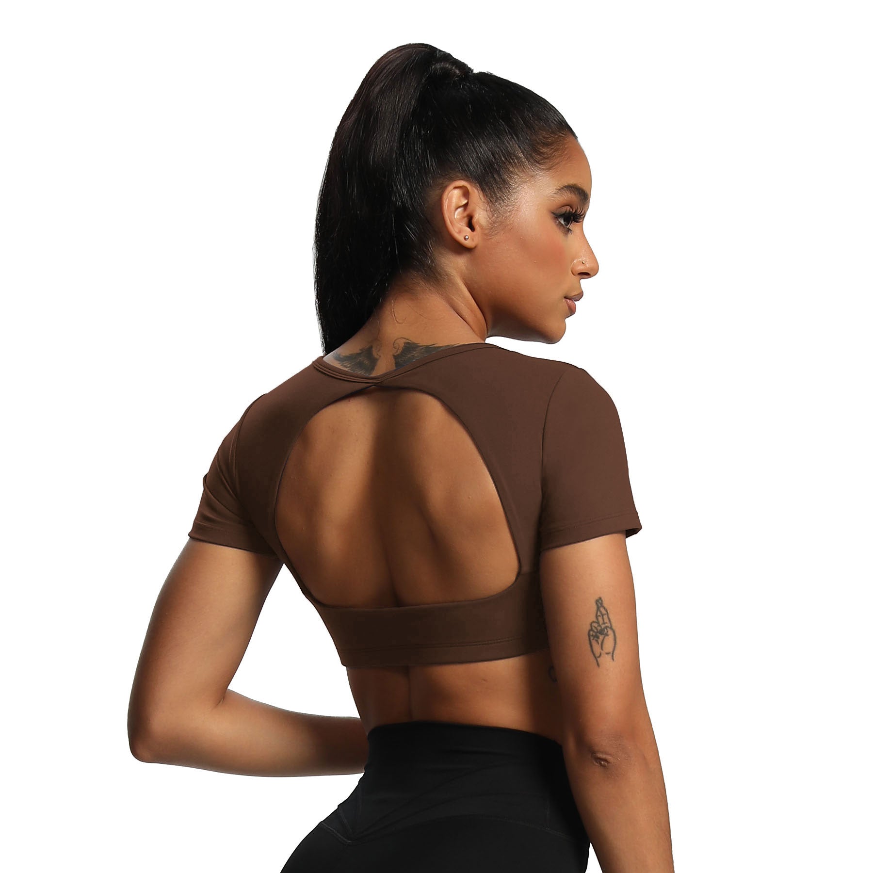 Aoxjox "Clarissa" Crop Top Short Sleeve