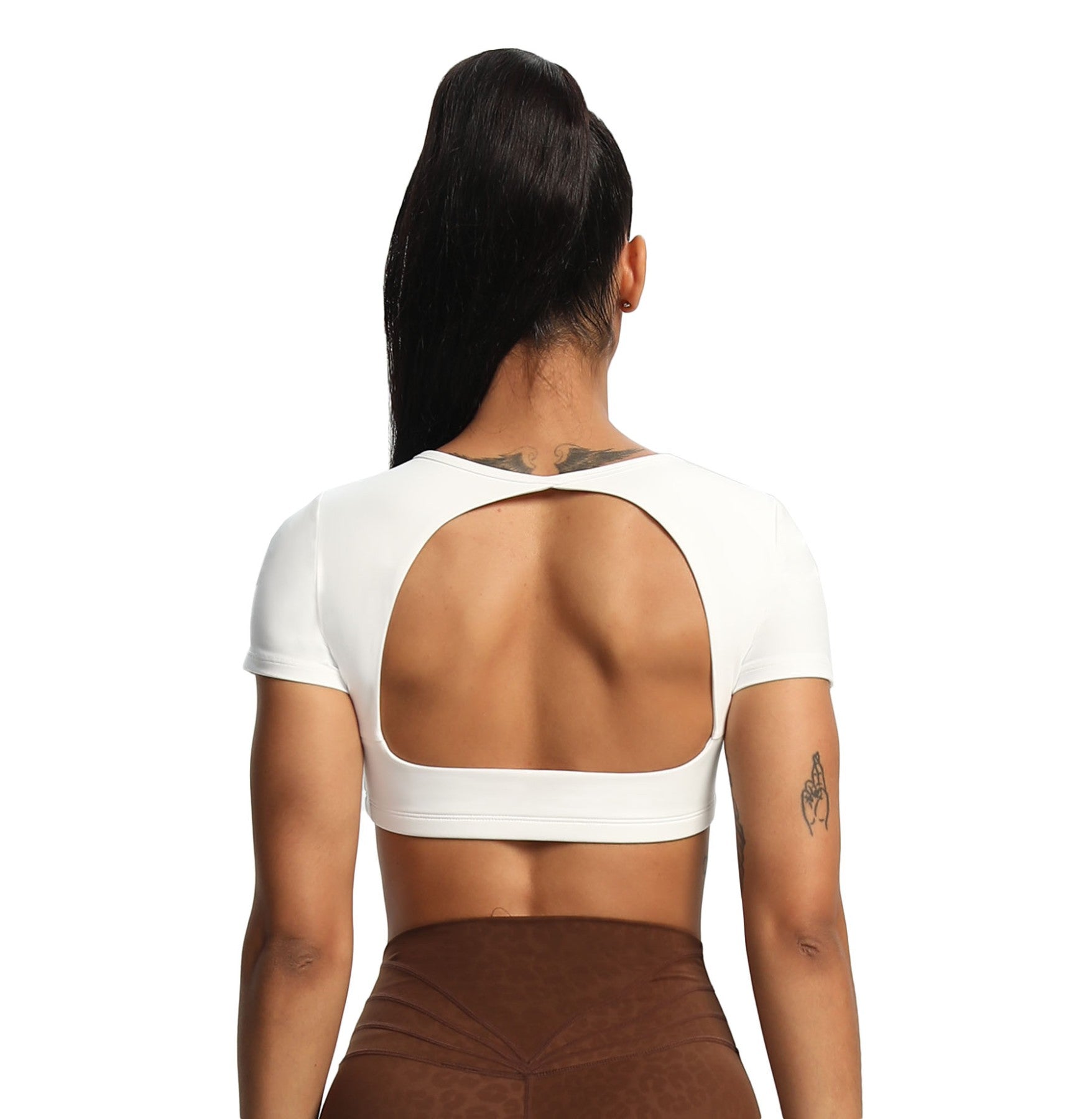 Aoxjox "Clarissa" Crop Top Short Sleeve