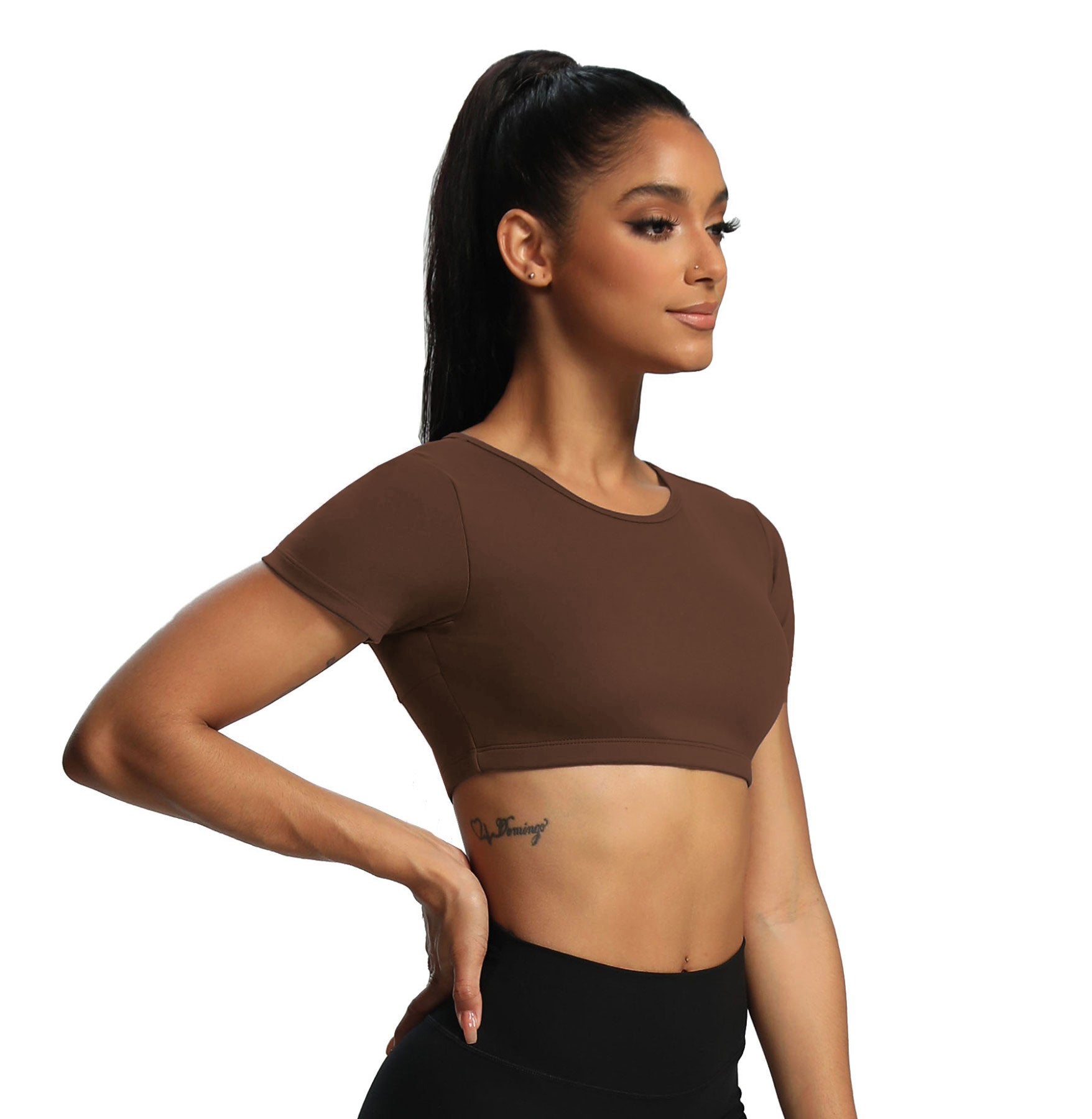 Aoxjox "Clarissa" Crop Top Short Sleeve