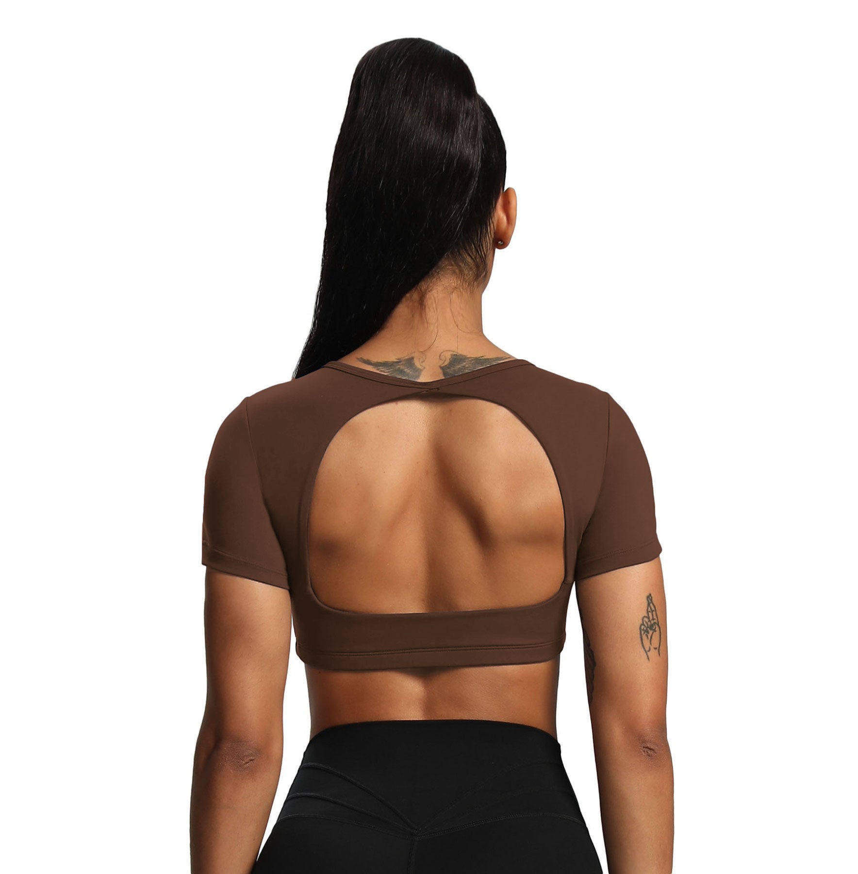 Aoxjox "Clarissa" Crop Top Short Sleeve