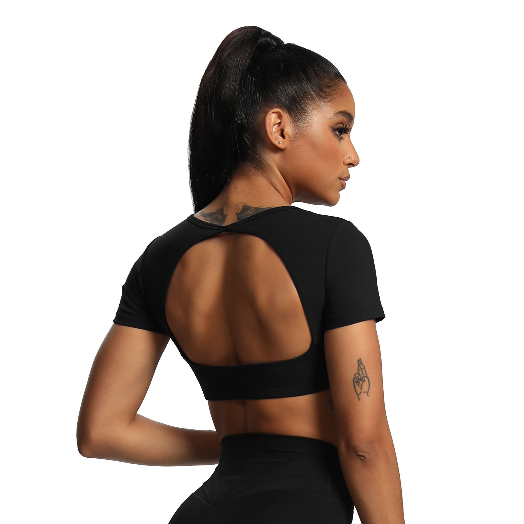 Aoxjox "Clarissa" Crop Top Short Sleeve