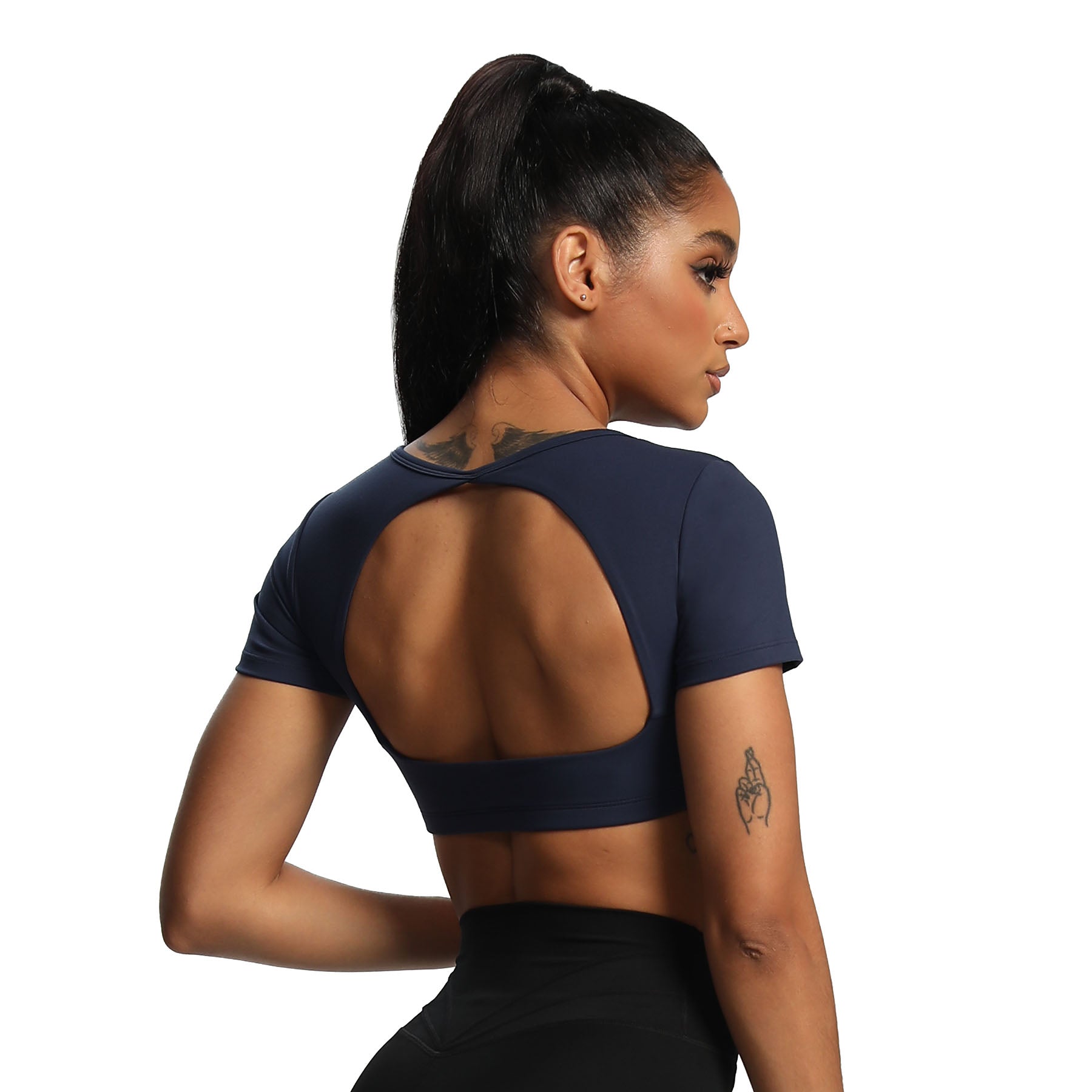 Aoxjox "Clarissa" Crop Top Short Sleeve