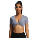 Aoxjox "Deep V Short Sleeve" Crop