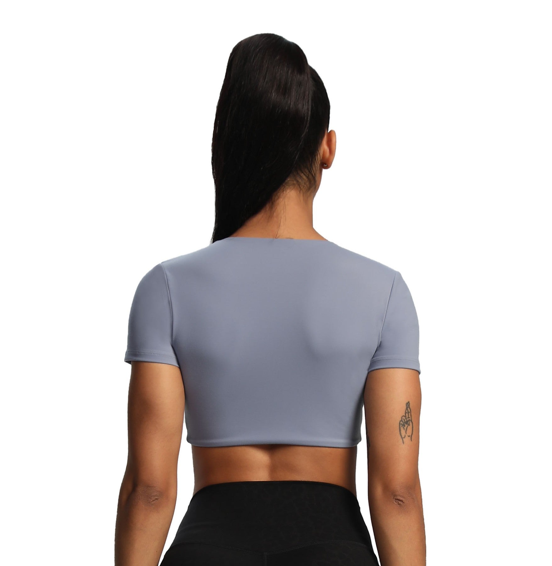 Aoxjox "Deep V Short Sleeve" Crop