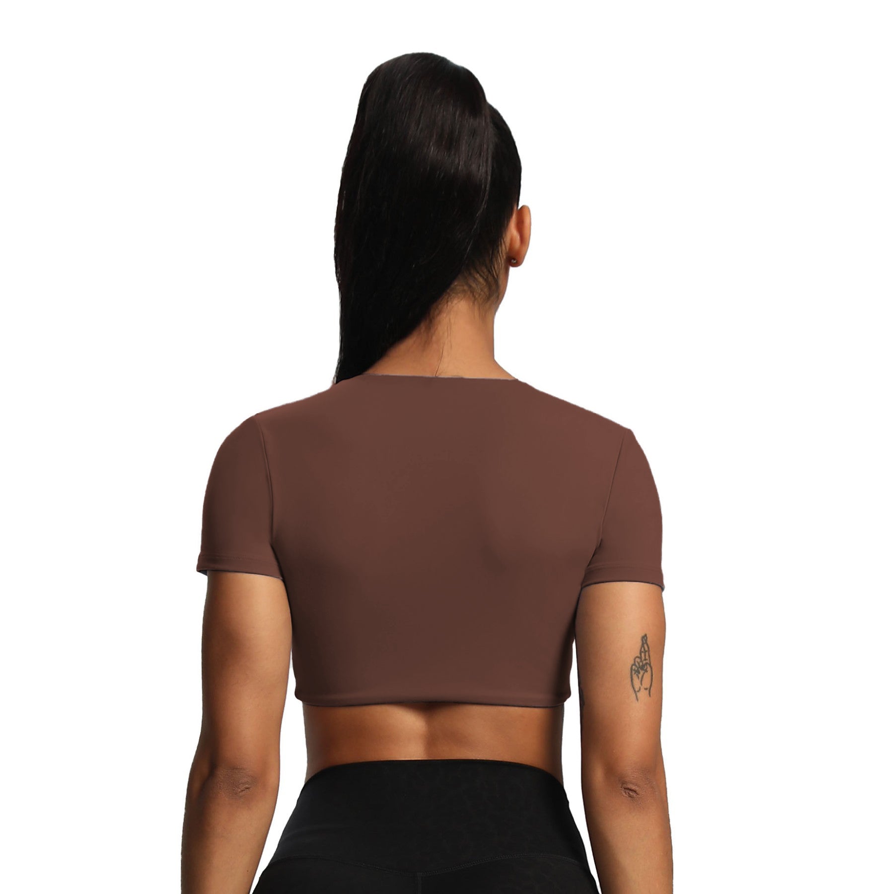 Aoxjox "Deep V Short Sleeve" Crop