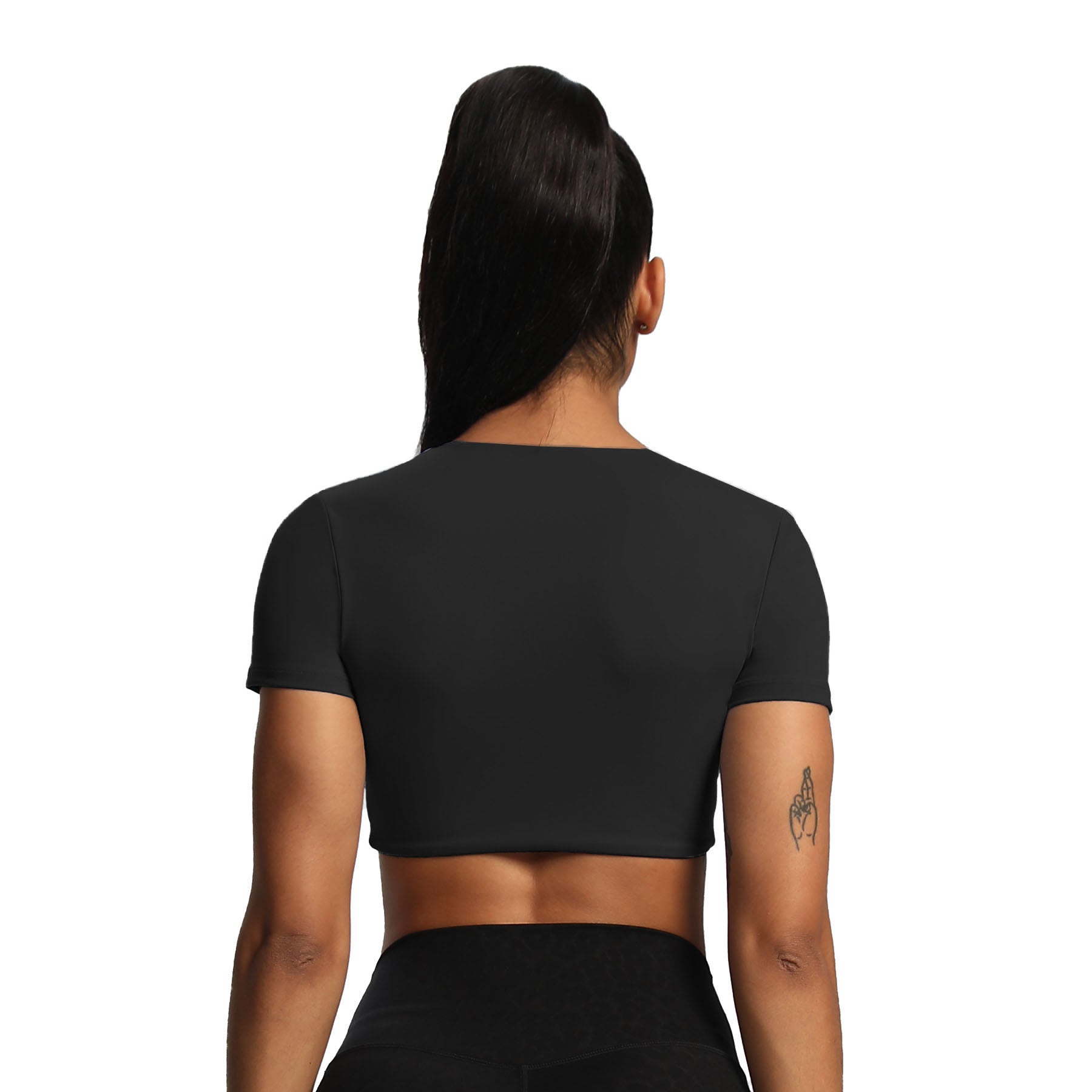 Aoxjox "Deep V Short Sleeve" Crop