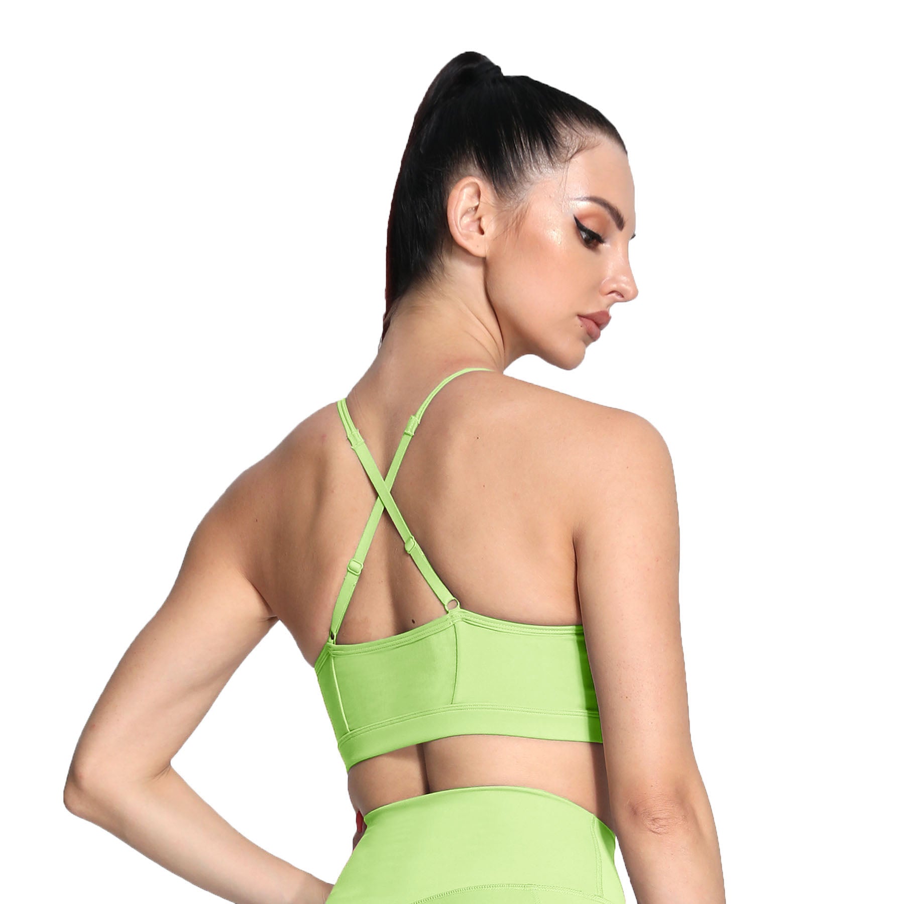 Aoxjox Strappy Ruched Crossover Bra
